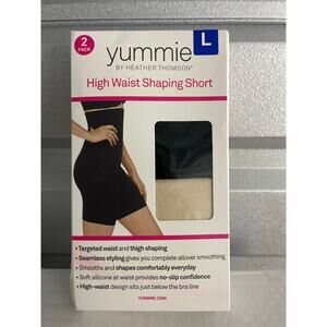 YUMMIE by Heather Thomson 2 Pack High Waist Shaping Short black/ beige Size L